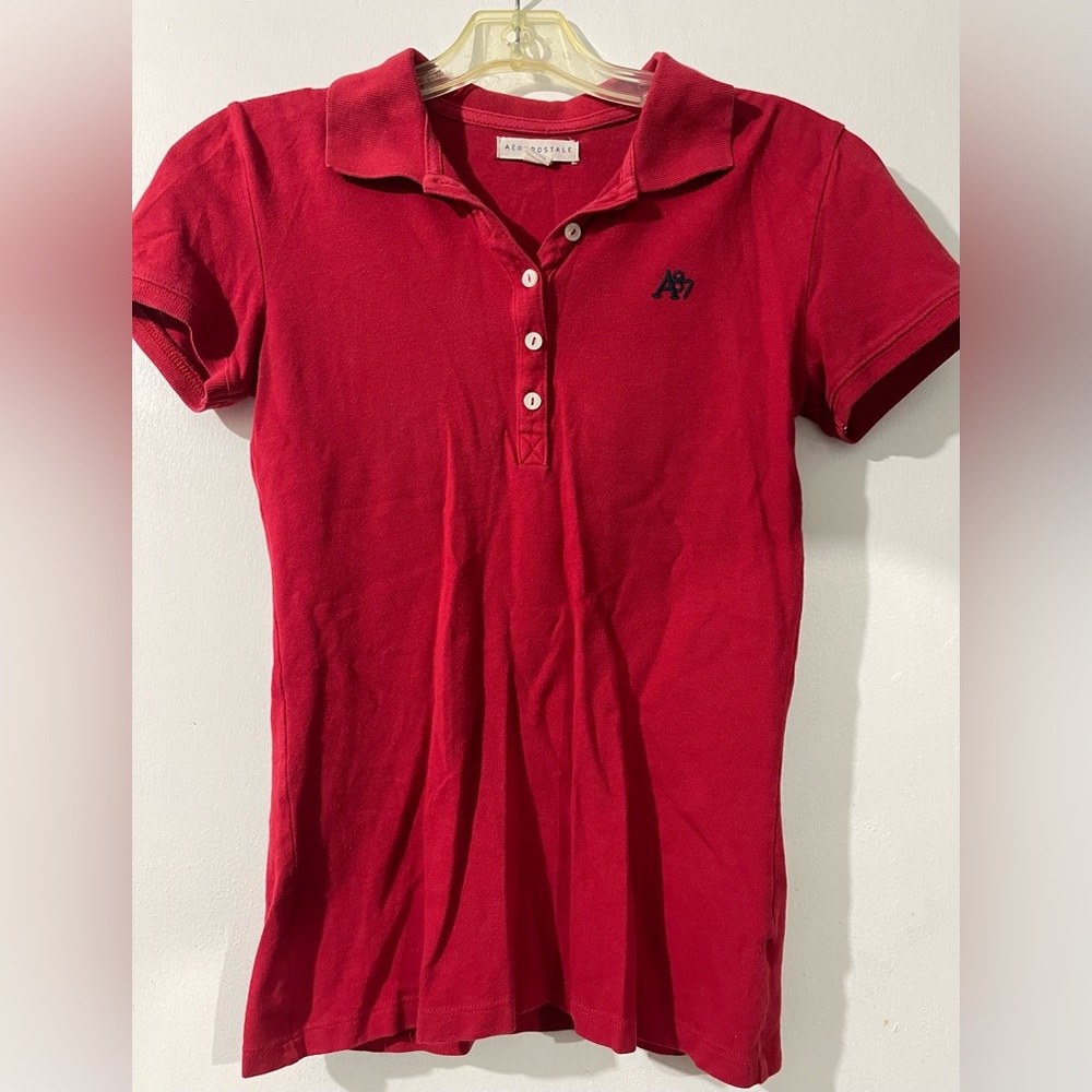 Red polo.